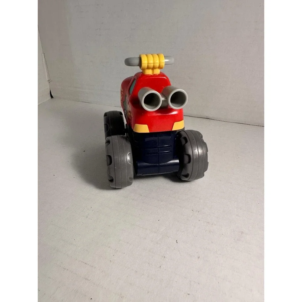 Bulls Monster Truck Plastic Toy Vehicle Red Gray Cartoon Character